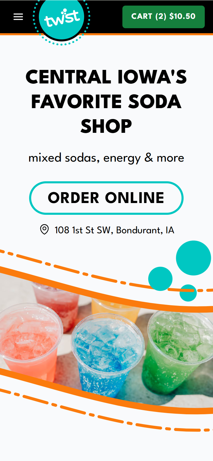 Twist website shown on a mobile screen